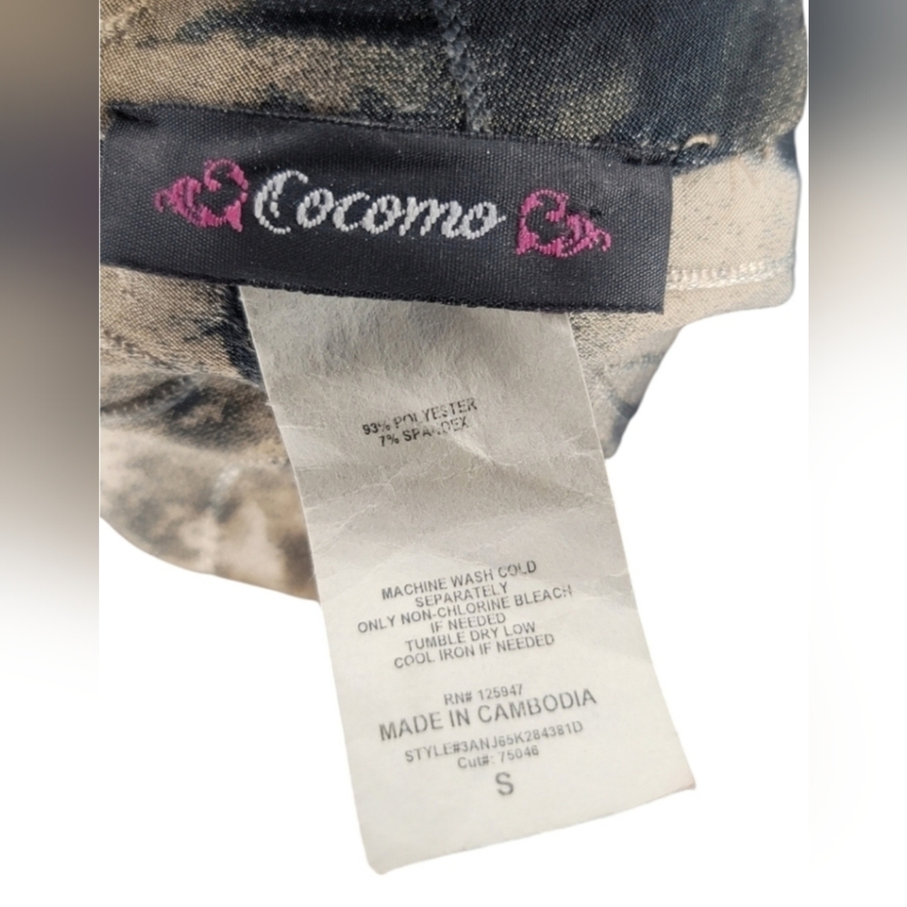 Cocomo Women's Black and Tan Blouse - Picture 3 of 3